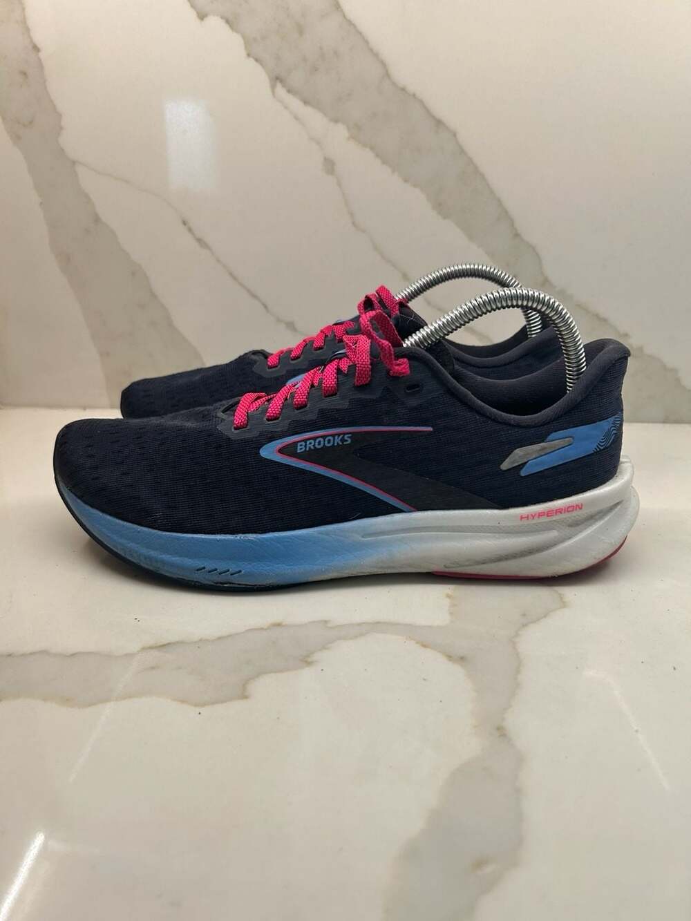 Brooks Hyperion Running Shoes Navy Blue Pink (Size: 10